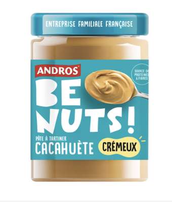 Pâte à tartiner cacahuète crémeux, Andros  (525 g)