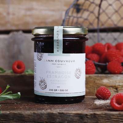 Confiture framboise estragon, Yann Couvreur (200 g)