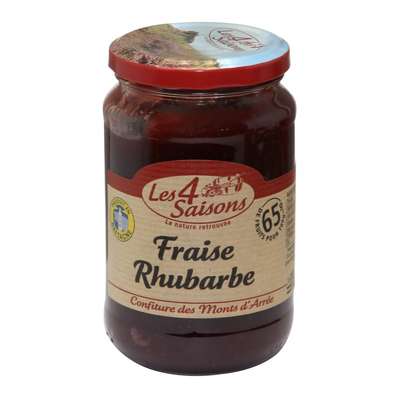 Confiture fraise rhubarbe, Les 4 saisons (400 g)