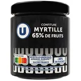 Confiture myrtille 65% de fruits, U (320 g)