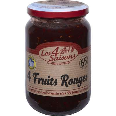 Confiture 4 fruits rouges, Les 4 saisons (400 g)
