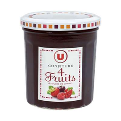 Confiture extra 4 fruits, U (370 g)