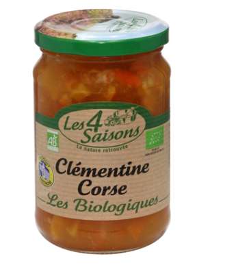 Confiture de clémentine Corse, Les 4 Saisons(360 g)