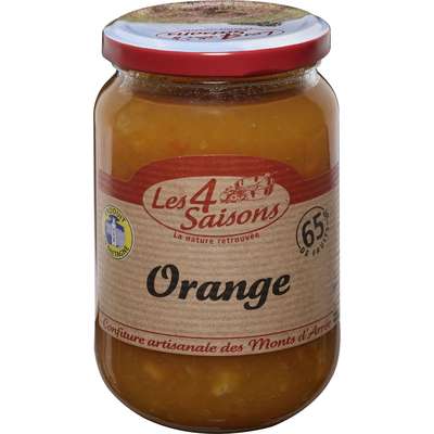 Confiture orange, 65% de fruits, Les 4 saisons (400 g)