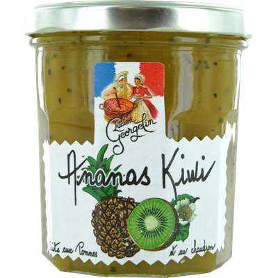Confiture ananas kiwi recette au chaudron, Lucien Georgelin (320 g)