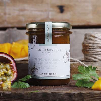 Confiture mangue passion coriandre, Yann Couvreur (200 g)