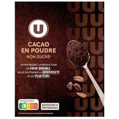 Cacao en poudre non sucré, U (250 g)
