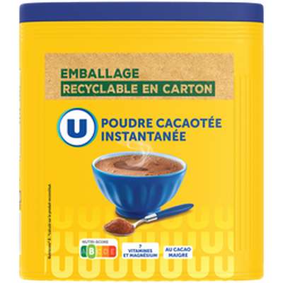 Poudre cacaotée instantanée 20% de cacao, U (450 g)