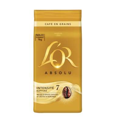 Café en grains Absolu intensité 7, L'Or (1 Kg)