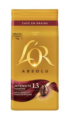 Café en grains 100% Arabica intensité 13, L'Or Absolu (1 Kg)