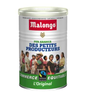 Café moulu équitable pur arabica, Malongo (250 g)