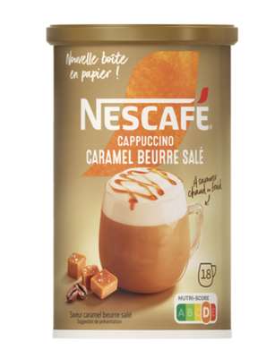 Café soluble Cappuccino caramel beurre salé, Nescafé (260 g)