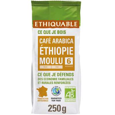 Café moulu Ethiopie BIO, Ethiquable (250 g)