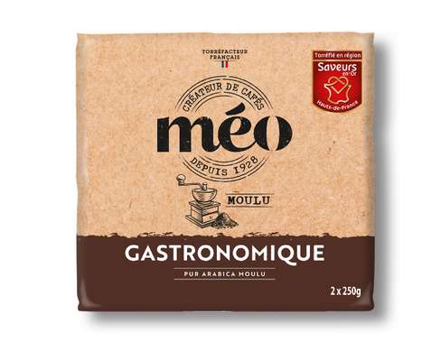 Café moulu pur arabica gastronomique, Méo (x2, 500 g)