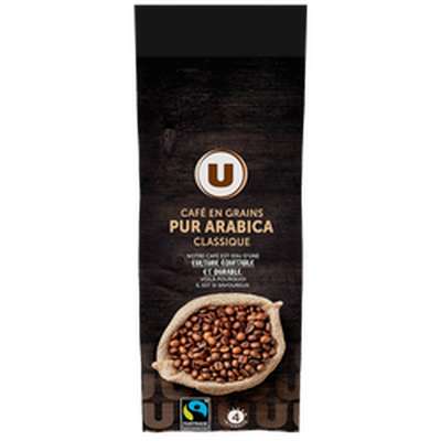 Café en grains classique pur arabica, U (500 g)