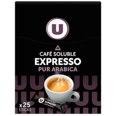 Café soluble Espresso, U (25 sticks)