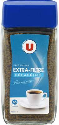 Café lyophilisé extra filtre décaféiné, U (100 g)