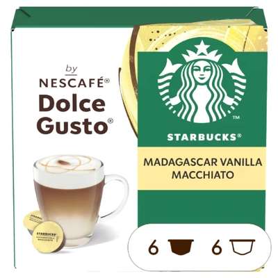 Café macchiato vanille de madagascar en capsules, Starbucks  (x12,132 g)