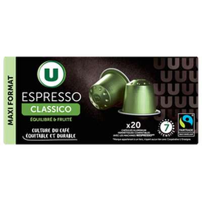 Café capsules espresso classico compatible Nespresso, U  (x 20)