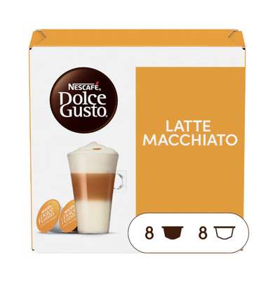 Café capsules Latte Macchiato, Nescafé Dolce Gusto (x 16)
