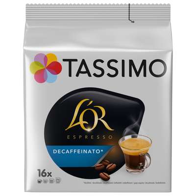 Café dosettes Decaffeinato l'Or, Tassimo (x 16)