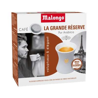 Café dosette arabica La grand réserve, Malongo (x 16)