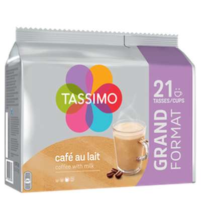 Café dosettes café au lait t-discs, Tassimo (x 21)