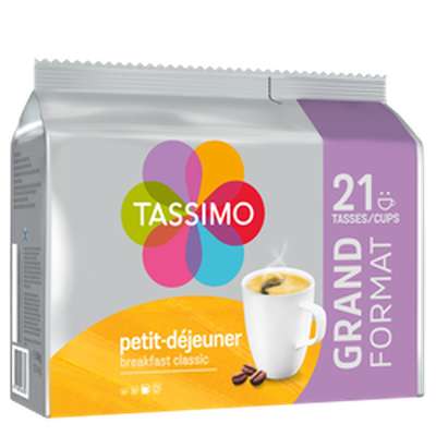 Café dosettes petit déjeuner classique t-discs, Tassimo  (x 21)