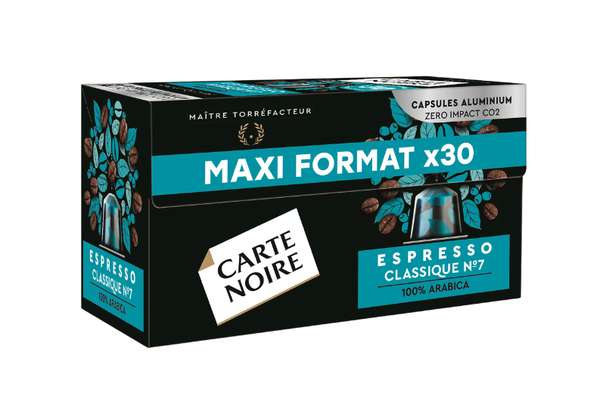 Café espresso classique n°7 capsules, Carte Noire (x30, 165 g)