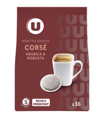 Café corsé, U (x 36 dosettes)