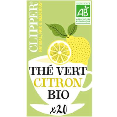 Thé vert citron BIO, Clipper (20 sachets)