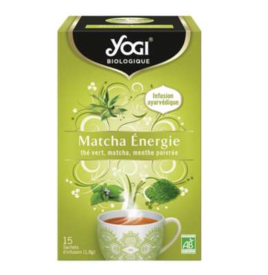 Thé vert Matcha Energie BIO, Yogi (x 15 sachets)