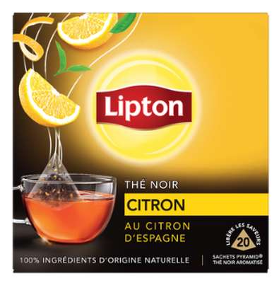 Thé noir au citron d'Espagne, Lipton (x 20 sachets)
