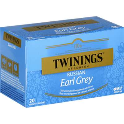 Thé earl grey russia, Twinings (20 sachets)