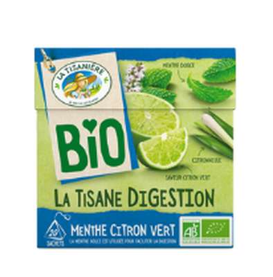 La tisane digestion menthe citron vert BIO, La Tisanière (x 20 sachets)