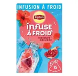 Infusion à froid hibiscus / grenade, Lipton (x 15 sachets, 35 g)