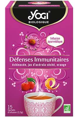 Infusion défenses immunitaires BIO, Yogi (15 sachets, 30 g)