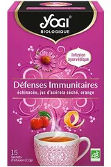 Infusion défenses immunitaires BIO, Yogi (15 sachets, 30 g)
