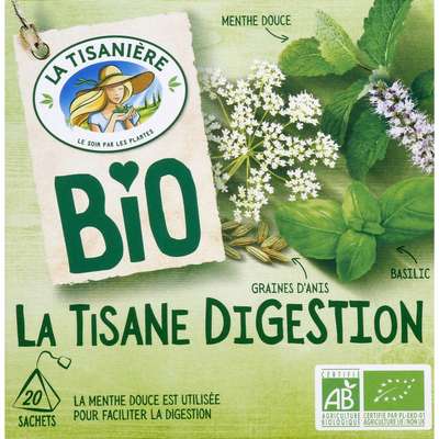 Infusion digestion BIO, La Tisanière (20 sachets)