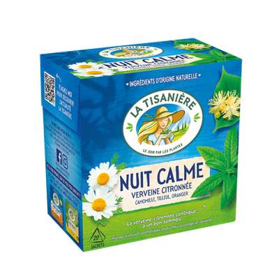 Infusion bien être nuit calme et verveine, La Tisanière (x 20 sachets)