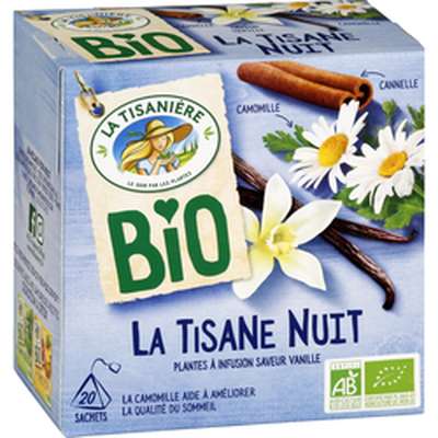 Infusion nuit bio, La Tisanière x 20 sachets (30 g)