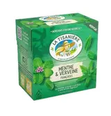Infusion menthe / verveine Françaises, La Tisanière (x 20 sachets)