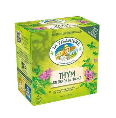 Infusion Thym du Sud de la France, La Tisanière (x 20 sachets)
