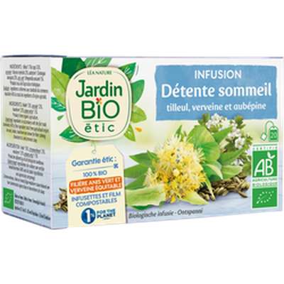 Infusion détente sommeil bio, Jardin bio x 20 sachets (30 g)