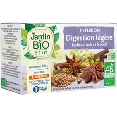Infusion digestion légère bio, Jardin bio x 20 sachets (30 g)