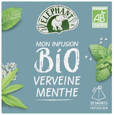 Infusion verveine menthe BIO, Elephant (x 20)