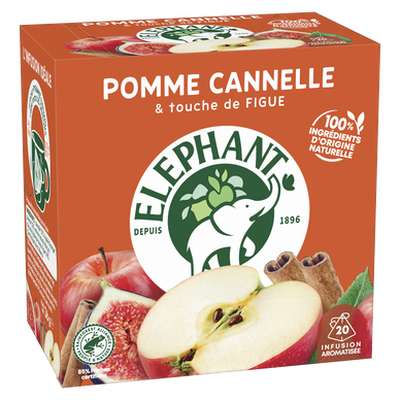 Infusion pomme cannelle & figue, Elephant (x 20 sachets)