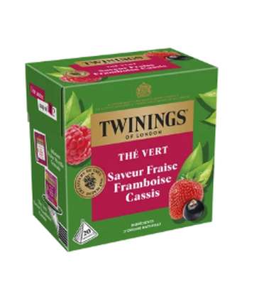 Thé vert saveur fraise framboise cassis, Twinings (x 20 sachets)