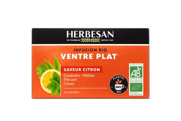 Infusion ventre plat coriandre BIO, Herbesan (20 sachets)
