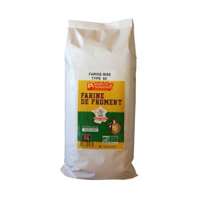 Farine de blé T65 BIO, Minoterie Prunault (1 kg)